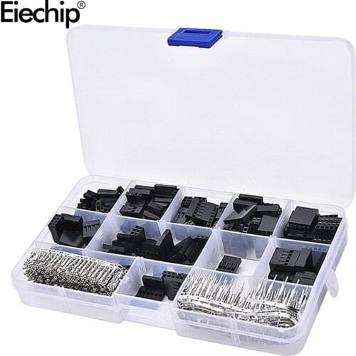 620pcs Dupont Connector 2.54mm, Dupont Cable Jumper Wire Pin Header Housing Kit, Male Crimp Pins+Female Pin Terminal Connector