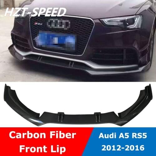 A5 Modify RS5 Carbon Fiber Front Bumper Lip Diffuser Car Body Kit for Audi A5 RS5 2D 4D 2012-2016
