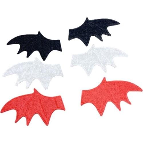 20PCS/LOT 6*4cm New Felt Fabric Wing Appliques Little Devil Wing Accessories Cartoon Hat Decoration Materials DIY Patches