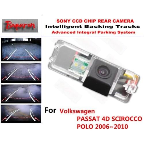 For Volkswagen PASSAT 4D SCIROCCO POLO 06~10 CCD Car Backup Parking Camera Intelligent Tracks Dynamic Guidance Rear View Camera