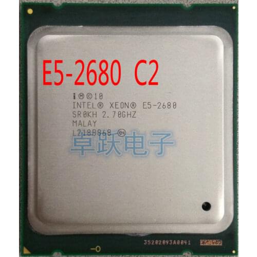 Free Shipping Intel Xeon CPU E5-2680 C2 CPU 2.7GHz LGA 2011 20MB L3 Cache 8 CORE 130W Processor scrattered piece e5 2680