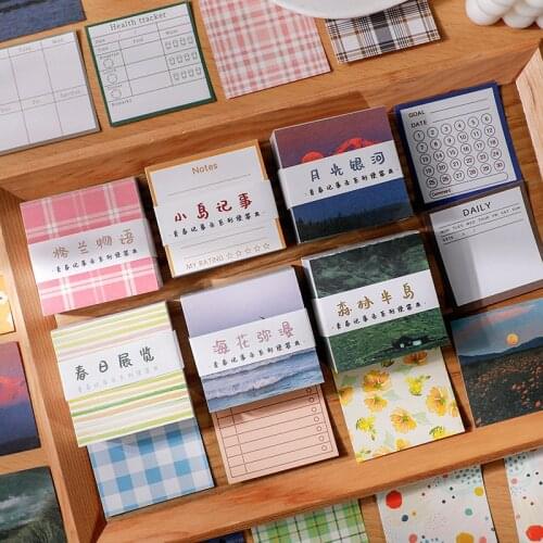 200sheets/book Youth Record Memo Material Paper Plants Flowers Memo Pads Insect Mushroom Paper Loose Leaf Paper Notes