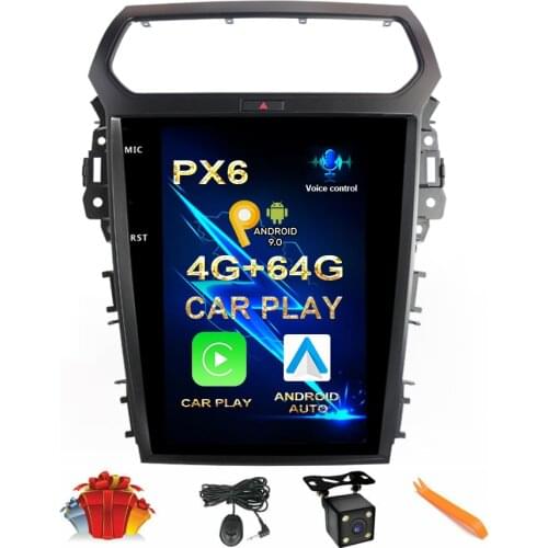 CUSP 12.1 Inch Vertical Tesla Screen Android 4G+64G PX6 Multimedia Player For Ford Explorer Car GPS Navigation Stereo AutoRadio
