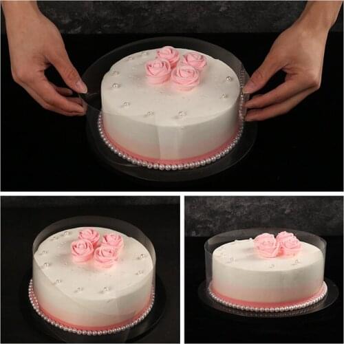 For 1Roll Transparent Cake Collar Mousse Surrounding Edge Wrap Kitchen Cake Chocolate Candy Baking Surround Film