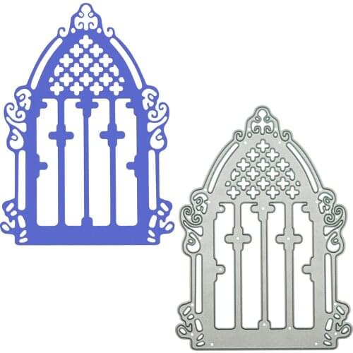For Scrapbooking Large Size Door Window Pattern Cutting Dies Handcraft Card Decorating Punch Stencil