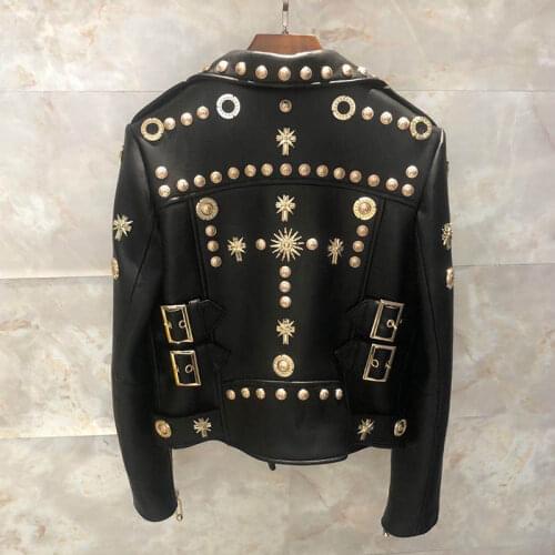 Women Leather Jacket Spring Autumn Genuine Sheep Skin Leather Coats Ladies Belt Zipper Biker Coat Female Casual Outwear