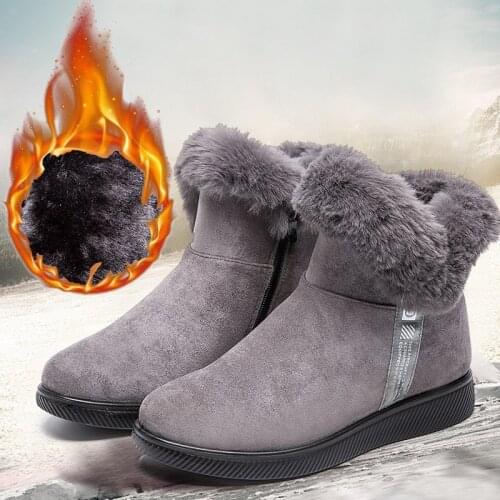 Hot Winter Plush Warm Platform Boots Womens Vogue Non-slip Snow Boot Flat Comfortable Casual Walking Shoe Women Shoes ht