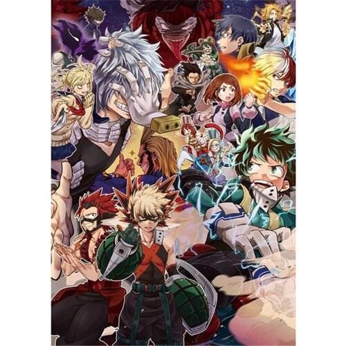 My Hero Academia DIY Cross Stitch 11CT Embroidery Kits Needlework Craft Set Printed Canvas Cotton Thread Home Design