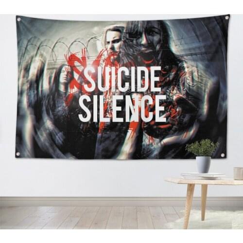 Suicide Silence Rock Band Poster Banners Hanging Flag Wall Sticker Cafe Restaurant locomotive club Live background Decoration