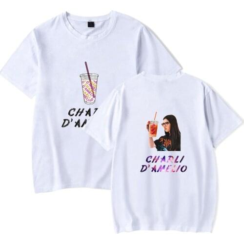 New Charli Damelio T Shirt Girl Sexy charli damelio merch O-neck Crop Tops Short T-shirts Men Women Kids