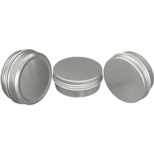100pcs 50ml 50g Aluminum Tins Container Round Screw Lid Containers Jars Metal Storage Tin Jars Cans Food Tins pink gold Aluminum