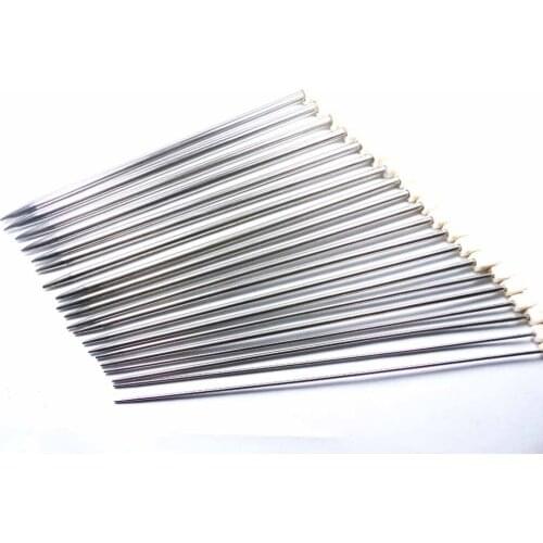 2pc/size 11 Size 25cm or 35cm Length Aluminum Knitting Needle Single Pointed Yarn DIY Knitted Kits Tool Sewing Needlework