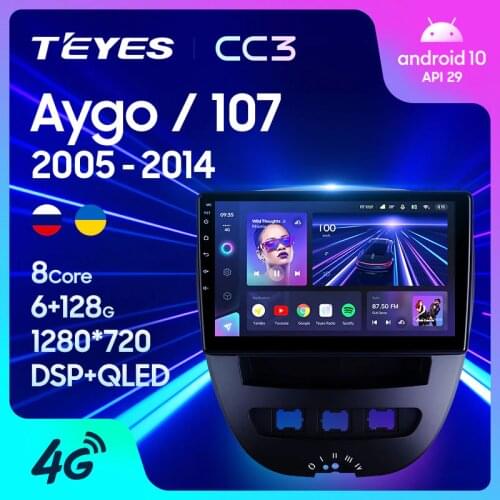 TEYES CC3 For Peugeot 107 For Toyota Aygo 2005 - 2014 Car Radio Multimedia Video Player Navigation stereo No 2din 2 din DVD