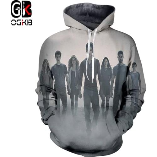 OGKB Teen wolf Hoodies Men/womens 3d Funny Print teen wolf Sweatshirt Plus Size 6xl Man Hiphop Hooded Hoody Tracksuit
