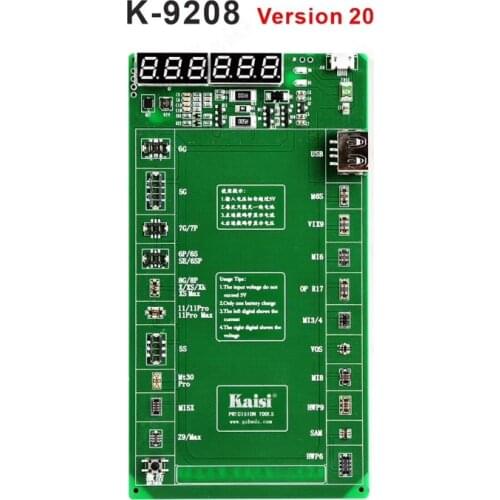 K-9208 version 20 Battery Activation Charge Board For iPad iPhone Huawei OPPO Android Phone Intelligent Quick Charging Tester