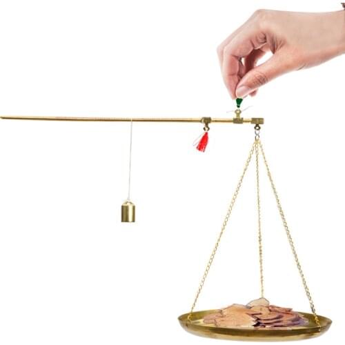 100/250/500 Grams Chinese Old Bronze Kitchen and Jewelry Rod Scales Herbal Medicine Balance Measuring Accessories Tools