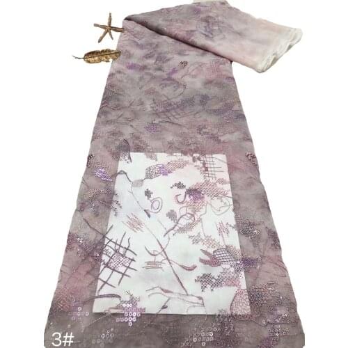 High Quality Lace Fabric Sewing DIY Design Evening Party Wedding Dress Sequins Tulle Embroidery Craft Trimming 5 Yards Wholesale