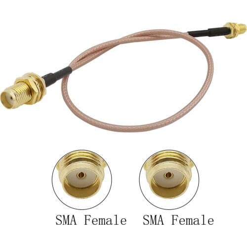 1Pcs RG316 Cable SMA Female Jack to SMA Female Nut Bulkhead Connector Assembly RG316 Extension Coax Jumper Pigtail