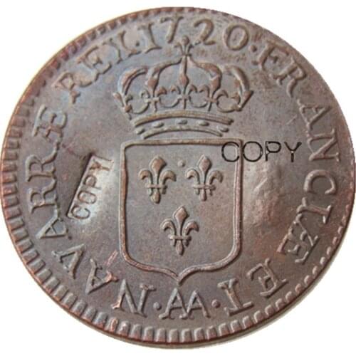 1720 France 1 Sol Copper Copy Coins(30mm)