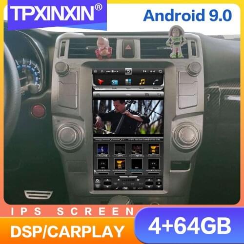 128GB Android Tesla Screen Car Radio For Toyota 4Runner 2009 - 2019 Multimedia Auto Video DVD Player Navigation Stereo GPS 2 din