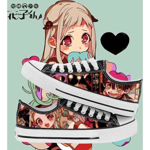 2021 New Arrival Anime Jibaku Shounen Toilet-bound Hanako-kun Yahiro Nene Cosplay Student Canvas Casual Sport Shoes Fashion