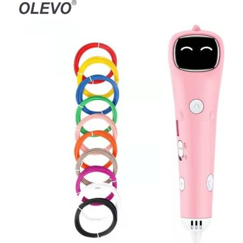 3D Pen Low Temperature Wireless 3D Printing Pen Voice Prompt USB Rechargeable 3D Drawing Pen for Kids Educational Toys Gifts