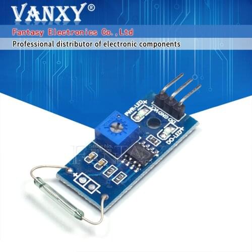 5pcs Dry reed pipe sensor module magnetron module dry reed switch magnetic control switch new