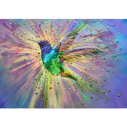 Animal 5D DIY Diamond Painting Full Square/Round 3D Diamond Embroidery Hummingbird Pictures Mosaic Art Kit Wall Decoration CV544