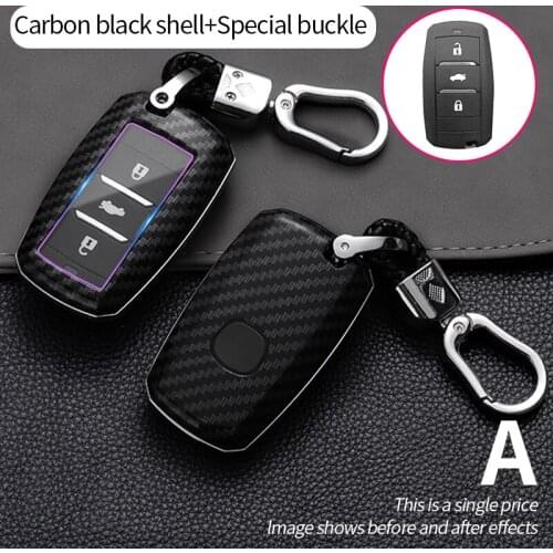 ABS Carbon FibeCar Remote Key Full Cover Case For Changan CS75 Eado CS15 CS35 Alsvin V7 Raeton 2018 CS55 CX70 Car Smart Key Fob