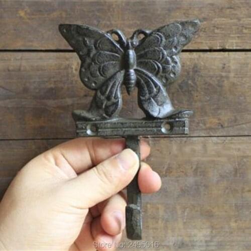 Cast Iron Butterfly Wall Key Rack Holder Hook Coat Hooks key hook door hook decorative hook house hook