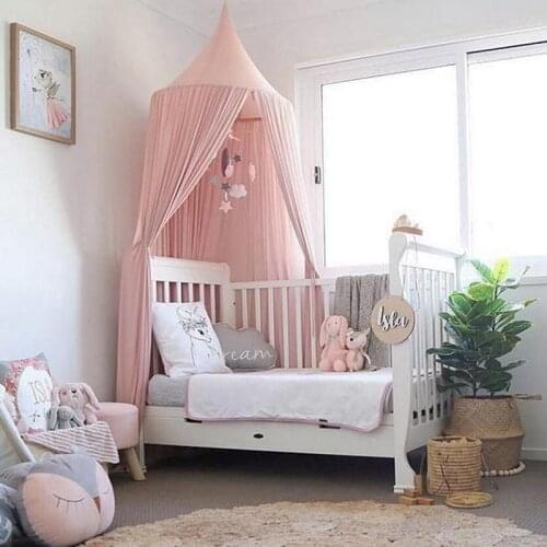 Baby Play Tent Bed Canopy for Girl Crib Kids Play House Hanging Chiffon Mosquito Net Home Decor Bed Curtain Playground