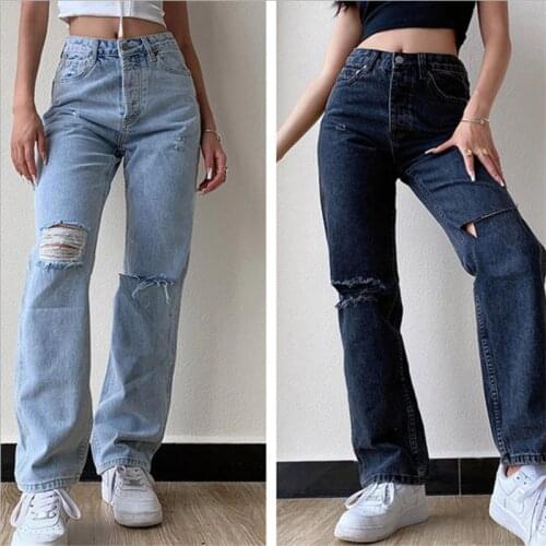 DPDEHAO Womens Boyfriend Jeans