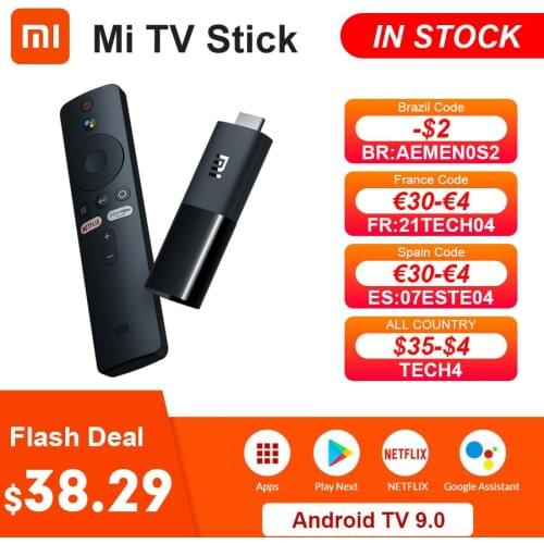Global Version Xiaomi Mi TV Stick Android TV 9.0 Quad-core 1080P Dolby DTS HD Audio 1GB 8GB Google Assistant Netflix