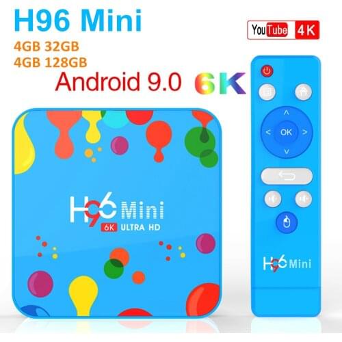 H96 Mini 4GB 128GB 32GB Android 9.0 TV Box Allwinner H6 Quad Core 6K H.265 5G Wifi Youtube H96mini Buletooth Set top box