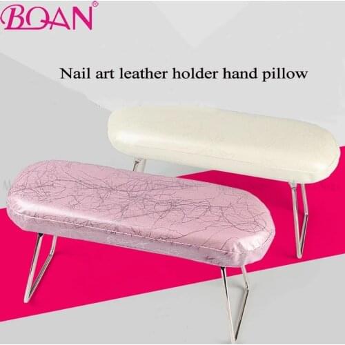 BQAN Leather Nail Art Hand Waterproof Pillow Wrist Support Hand Holder Cushion Pad Table Manicure Pedicure Tool For Nail Lamp