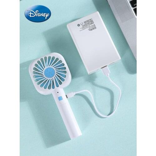 Disney Mickey Mouse Donald Duck Cartoon Handheld Mini Electric Fan USB Portable Charger Silent Electric Fan