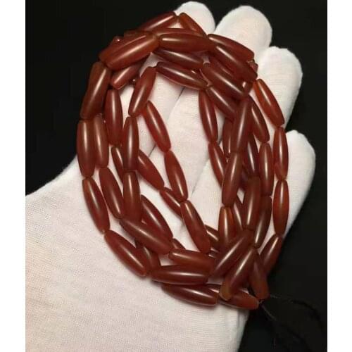 Natural Red Agate Tube Stone 20mm*6mm Bracelet and Necklace Matching beads High Quality