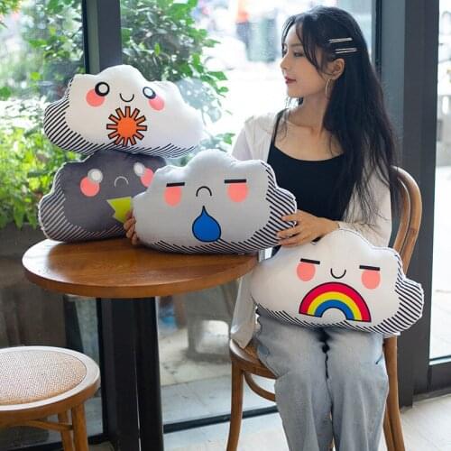 Hot Kawaii Double-Sided 3D Clouds Plush Pillow Kids Plush Toys Soft Sofa Cushion Baby Sleeping Pillow Gift Girl Room Decoration