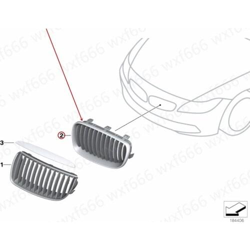 Front net Electroplated intake grille Decorative grille 1 Series 120ib mw130i Front bar wind net Front bumper ventilation net