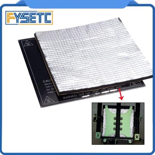 2pcs 235*235*10mm Foil Self-adhesive Insulation Cotton Sticker Heating Bed Heat Insulation Cotton 10mm thickness 3D Printer