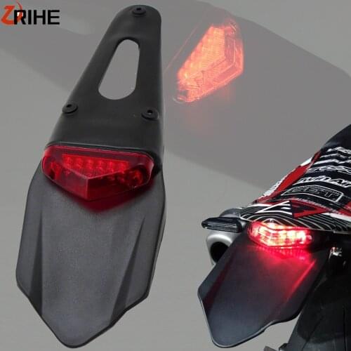 Motorcycle Turn Signal Brake Led Light Moto License Plate Holder Tail Lamps For Kawasaki KX 250 F KLX250 KLX125 KX85 KX65 KX450F
