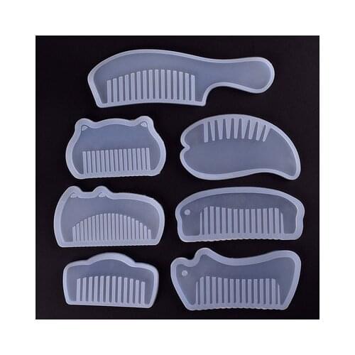 Silicone Comb Mold Resin DIY Casting Mold Jewelry Resin Mould Handcraft Epoxy Resin Mould for DIY Jewelry Craft Supplies, Clear