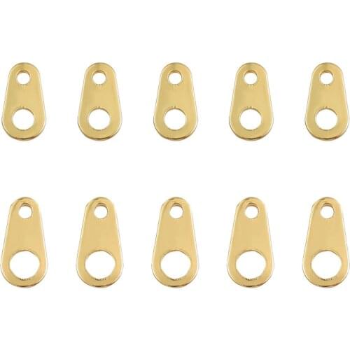 10pcs/lot Copper 18K Gold Plated Double-Hole Connection Piece Connectors For DIY Jewelry Making Findings Bracelet Accessories