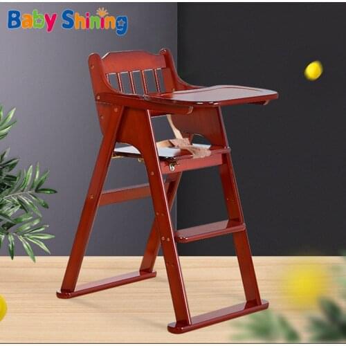 Baby Dining Chair Children Dining Table Chair Solid Wood Portable Multifunctional Foldable Family Outdoor Hotel Dining Seat