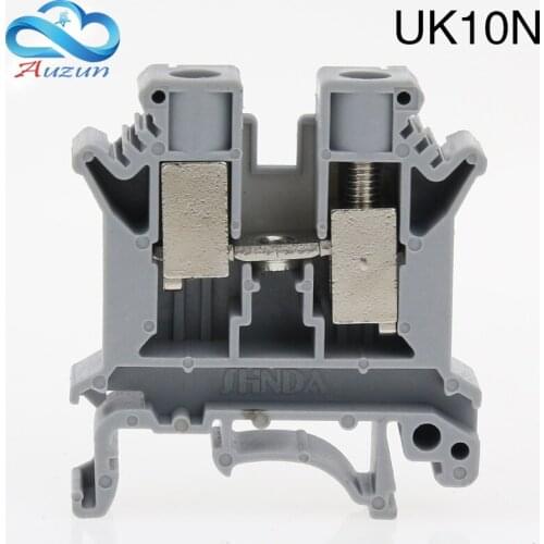 The UK 10N voltage terminal is lined with 10 square universal guide rail terminal and flame retardant wire