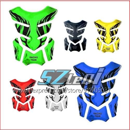 Motorcycle Universal Fuel Gas Cap Cover MOTO Tank Pad Protector Sticker Decal 3D Carbon Fiber Rubber Fish bone Stickers Decals