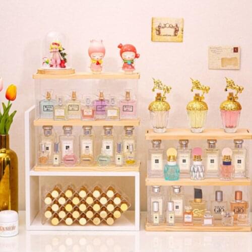 Large Capacity Perfume Storage Box Toys Display Stand 2/4 Layers Nail Polish Perfume Box Sundries Storage Box Jewelry Shelf