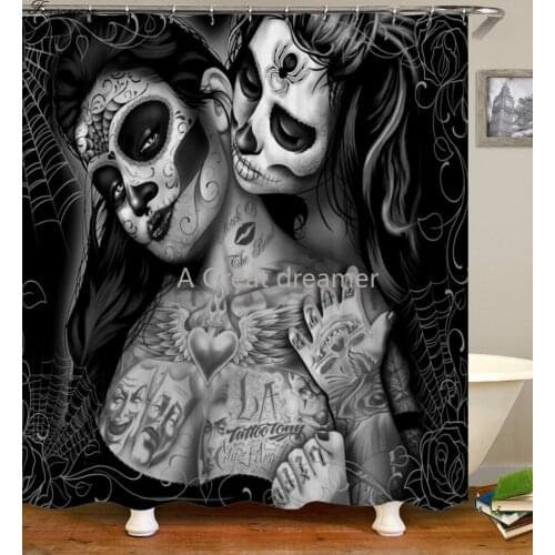 3d Funny Skull Shower Curtains Horrifying Bathroom Curtain Fabric Shower Curtain Waterproof Shower Curtain Cortinas Home Decor