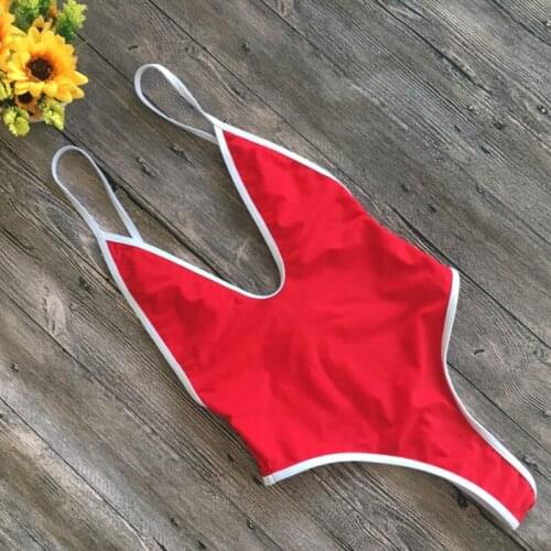 Women One-piece Swimsuit 2019 New Leotard Swimsuit Bikini Bodysuit Swimwear Solid Color Sleeveless