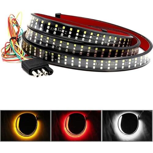 1pcs 60 Inch Truck LED Tail Light Strip 12V Pickup Truck Steering Car Three-Color Light Strip Streamer Light